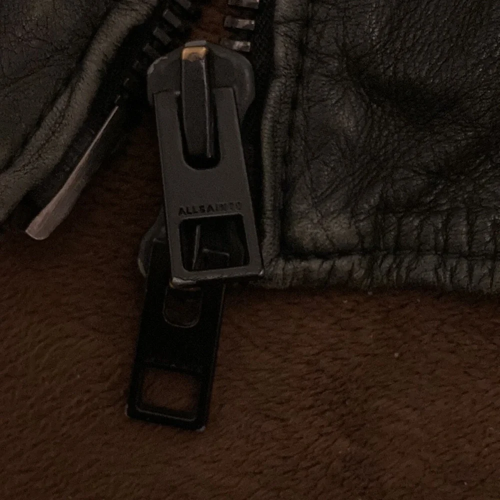 All Saints Black Leather Jacket - Picture 10 of 16